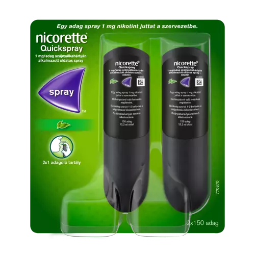 Nicorette Quickspray 1 mg/adag szájnyálk.alk.spray 2x1
