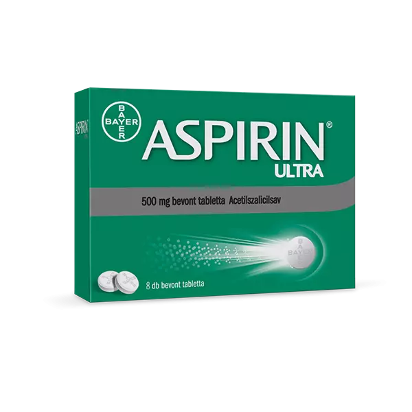 Aspirin Ultra 500 mg bevont tabletta 8x Aspirin Ultra 500 mg bevont tabletta 8x