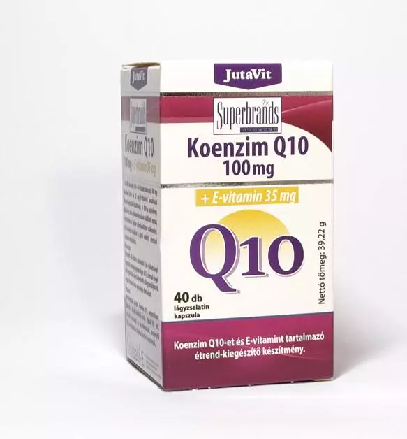 JutaVit Koenzim Q10 100 mg+ E-vit. 35 mg kapsz. 40x JutaVit Koenzim Q10 100 mg+ E-vit. 35 mg kapsz. 40x