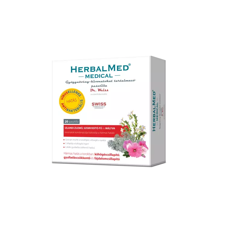 Herbalmed Medical gyógynövény pasztilla 20x Herbalmed Medical gyógynövény pasztilla 20x