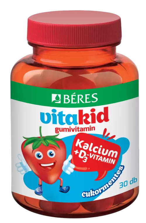 Béres Vitakid Ca+D3 gumivitamin gumitabletta 30x
