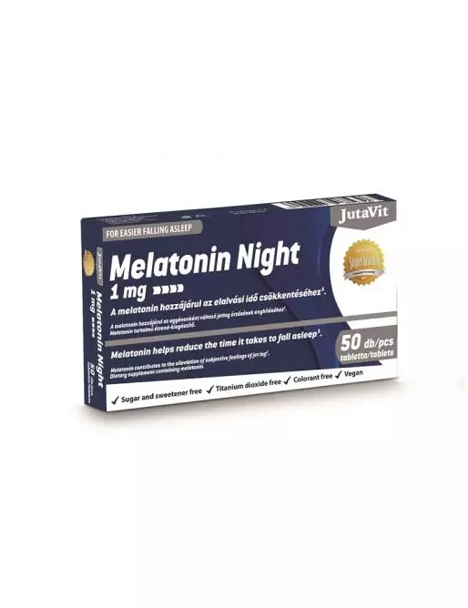 JutaVit Melatonin Night 1 mg tabletta 50x JutaVit Melatonin Night 1 mg tabletta 50x