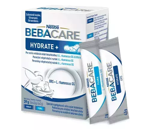 BebaCare Hydrate+ speciális élelmiszer 6x4,5g+6x2