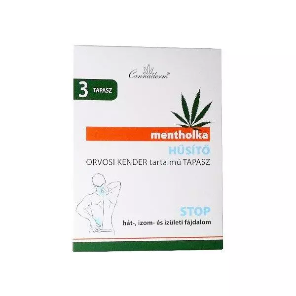 Cannaderm Mentholka hűsítő tapasz 3x Cannaderm Mentholka hűsítő tapasz 3x