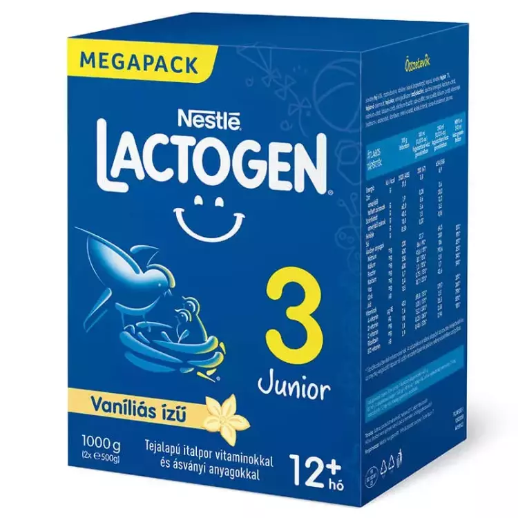 Lactogen Junior 3 vanília ízű tejalapú italpor 12+ 1000g Lactogen Junior 3 vanília ízű tejalapú italpor 12+ 1000g