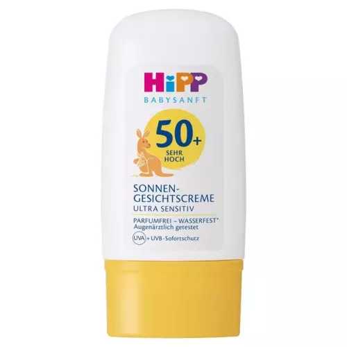 HiPP Babysanft ultra érzékeny naptej arcra SPF50+ 30ml