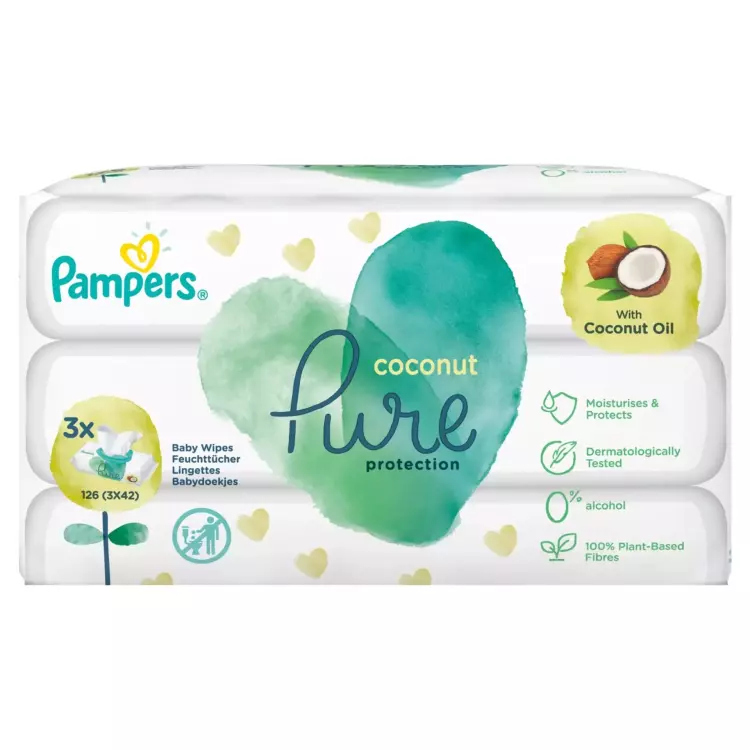 Pampers törlőkendő  Coconut Pure 126x