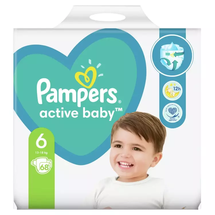 Pampers Active Baby nadrágpelenka 6-os 13-18 kg 68x Pampers Active Baby nadrágpelenka 6-os 13-18 kg 68x