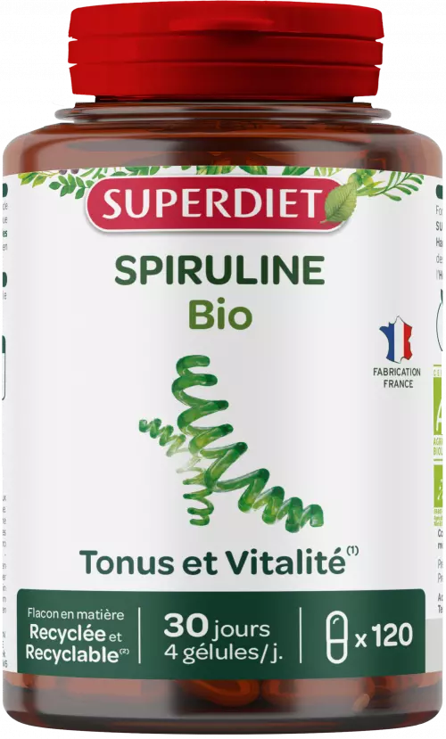 Superdiet Bio spirulina immunerősítő kapszula 120x