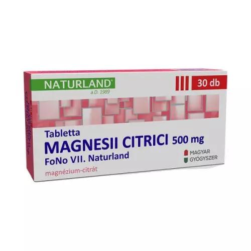 Magnesii citrici Naturland 500 mg tabletta 30x