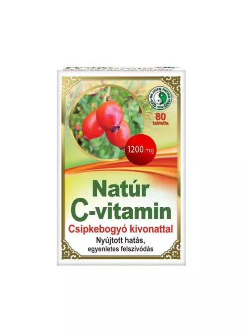 Dr.Chen Natúr C-vitamin 1200 mg+ csipkebogyó tabl. 80x