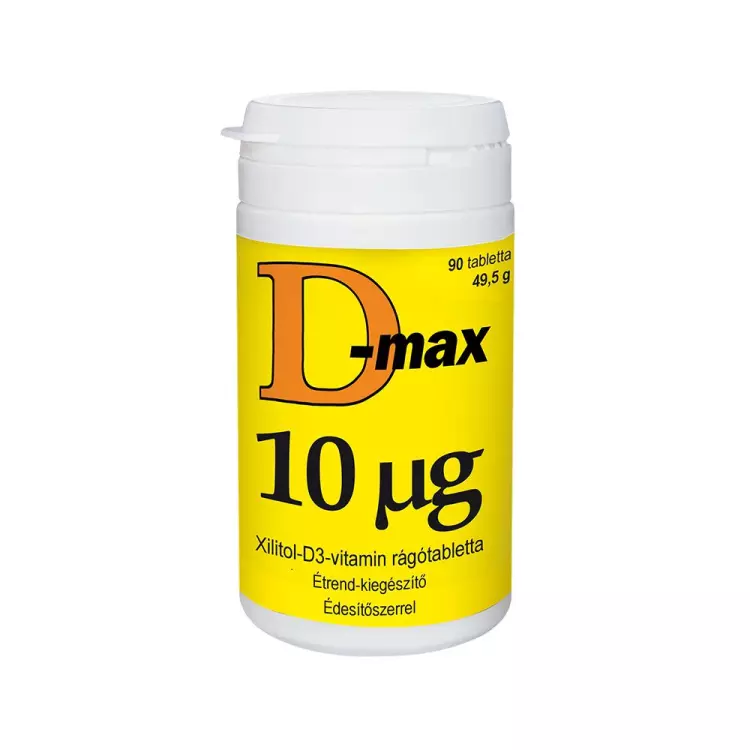 Vitabalans D-Max D3 vitamin 1200Ne rágótabletta 90x Vitabalans D-Max D3 vitamin 1200Ne rágótabletta 90x