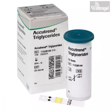 AccuTrend Triglycerid tesztcsík 25x AccuTrend Triglycerid tesztcsík 25x