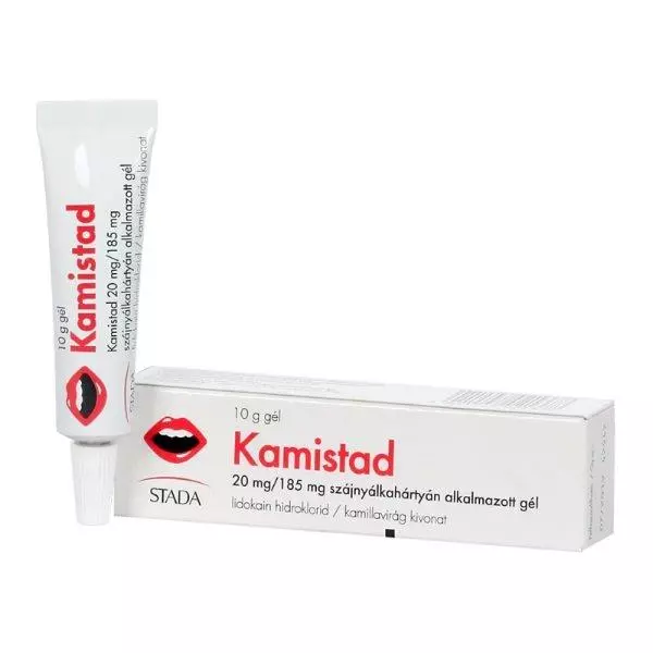 Kamistad 20mg/185mg szájnyálkahártyán alk. gél 1x10g Kamistad 20mg/185mg szájnyálkahártyán alk. gél 1x10g