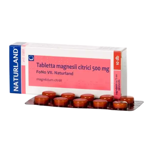 Magnesii citrici Naturland 500 mg tabletta 10x