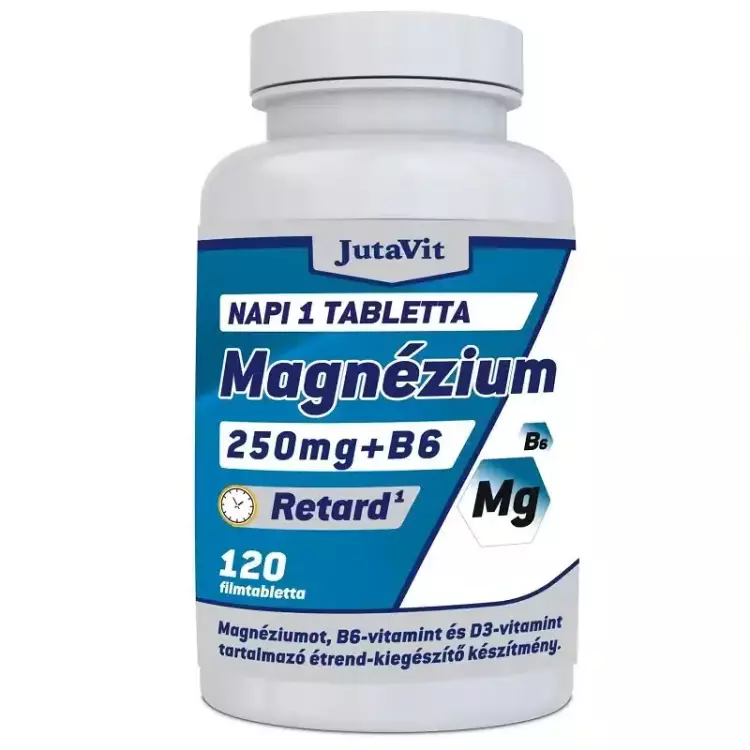 JutaVit Magnézium+ B6+ D3-vitamin retard filmtabl. 120x JutaVit Magnézium+ B6+ D3-vitamin retard filmtabl. 120x