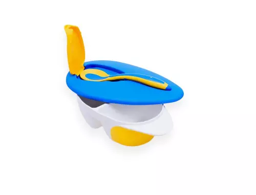 Baby-Bruin etető tányér fedeles, kanállal 1x