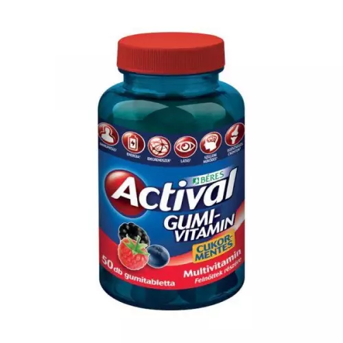 Actival Felnőtt cukormentes gumivitamin gumitabl. 50x