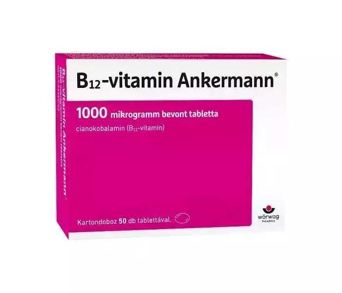 B12-vitamin Ankermann 1000 mcg bevont tabletta 50x B12-vitamin Ankermann 1000 mcg bevont tabletta 50x