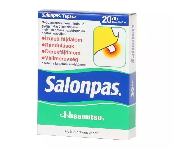 Salonpas fájdalomcsillapító tapasz 65x42mm 20x Salonpas fájdalomcsillapító tapasz 65x42mm 20x