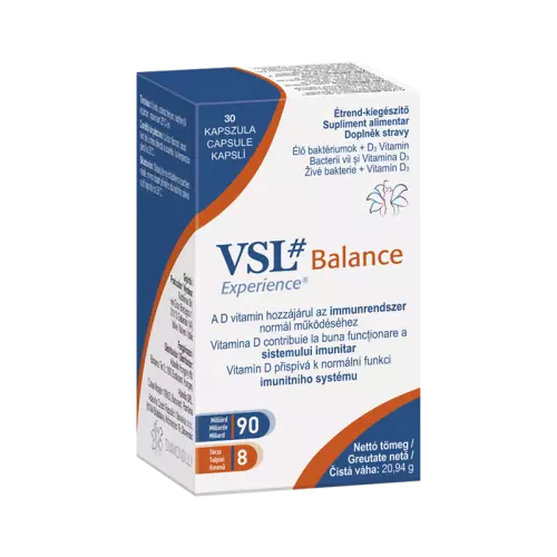 VSL# Balance élő baktériumok+ D3-vitamin kapszula 30x