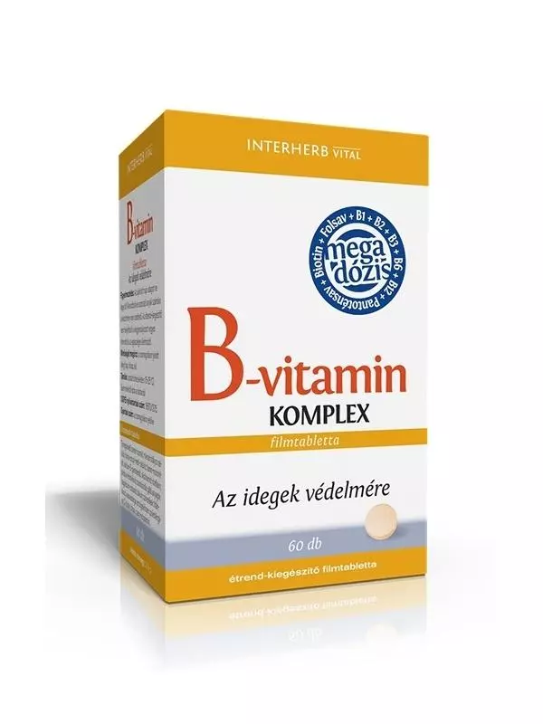 Interherb B-vitamin komplex mega dózis filmtabl. 60x Interherb B-vitamin komplex mega dózis filmtabl. 60x