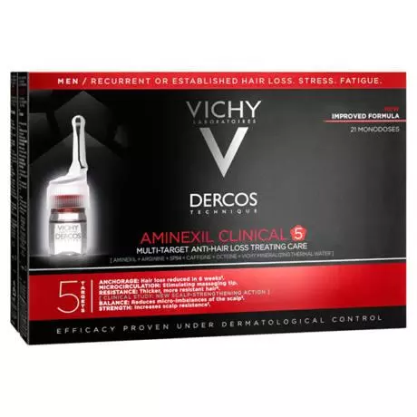 Vichy Dercos Aminexil Clinical 5 - Férfiaknak 21x6ml Vichy Dercos Aminexil Clinical 5 - Férfiaknak 21x6ml