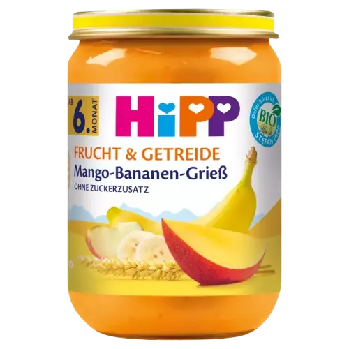 HiPP BIO mangós banános gríz 6.hó 190g