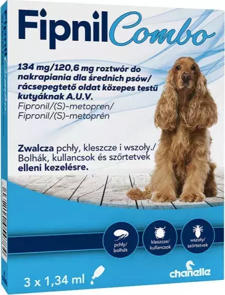 Fipnil Combo spot on 134 mg/120,6mg kutya M A.U.V. 3x