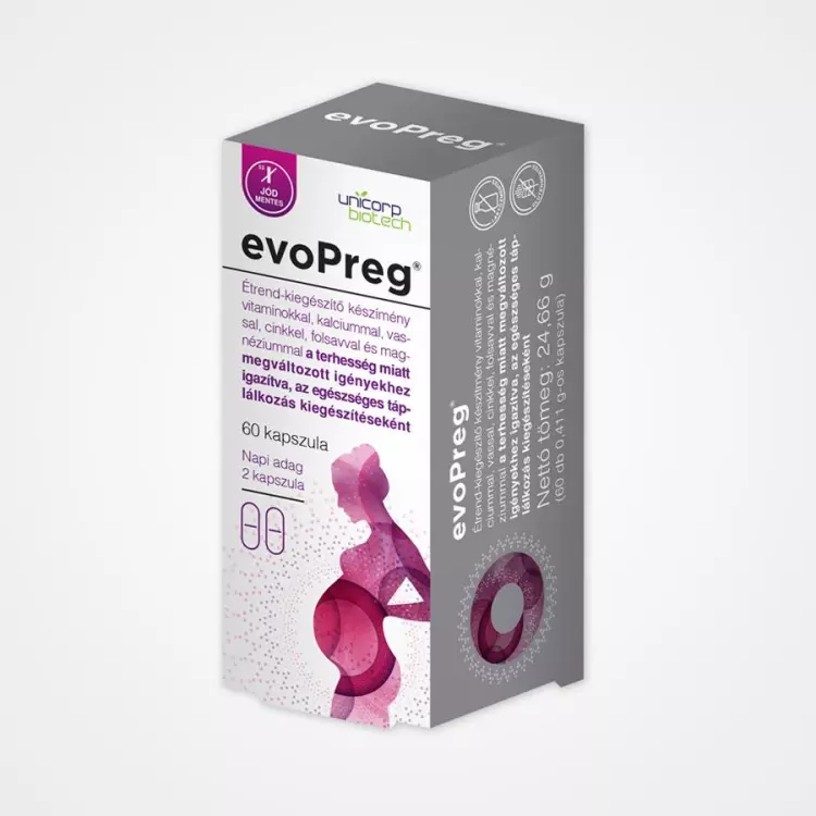 EvoPreg étrendkiegészítő kapszula 60x