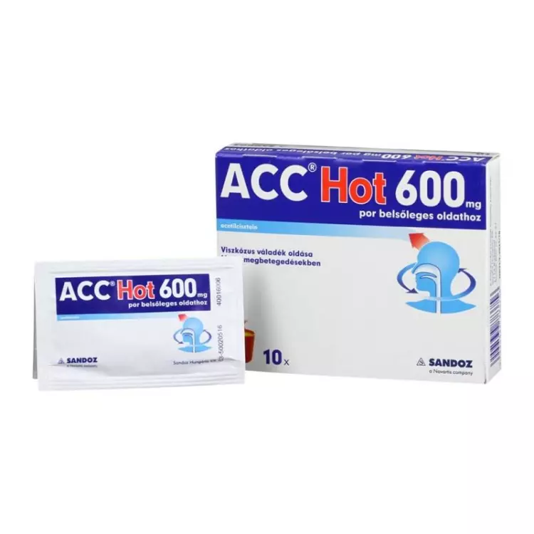 ACC Hot 600 mg por belsőleges oldathoz 10x ACC Hot 600 mg por belsőleges oldathoz 10x
