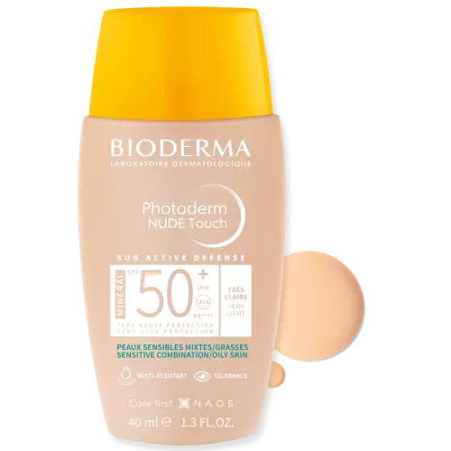 Bioderma ﻿Photoderm NUDE Touch MINERAL SPF50+ very light (nagyon világos) 40 ml
