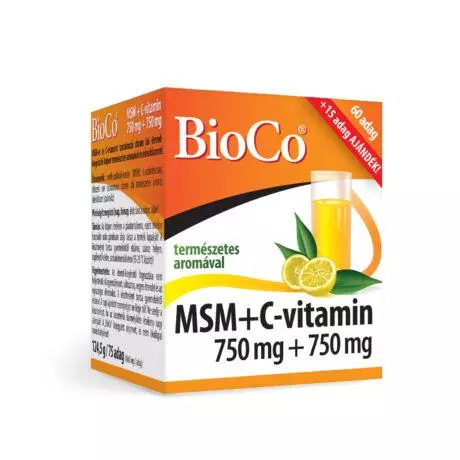 BioCo MSM+C-vitamin 750+750 mg étrendkieg. por 75 adag