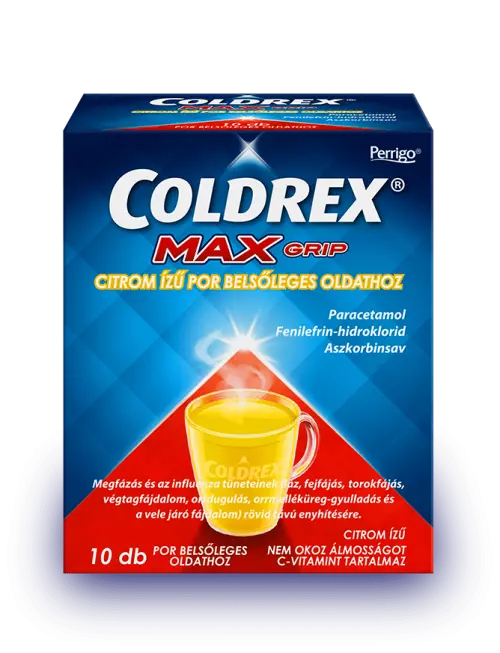 Coldrex MaxGrip citrom ízű por belsőleges oldathoz 10x