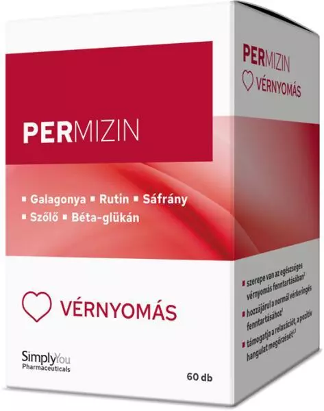 Permizin Vérnyomás galagonya étrendkieg. kapszula 60x