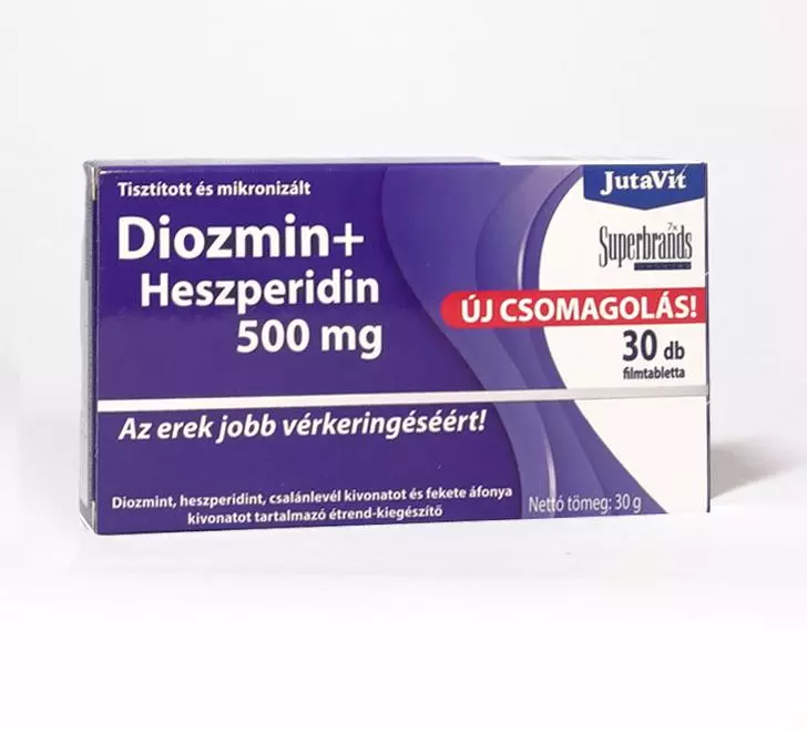 JutaVit Diozmin+ Heszperidin 500 mg tabletta 30x JutaVit Diozmin+ Heszperidin 500 mg tabletta 30x