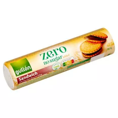 Gullón cukormentes szendvicskeksz étcsokis 250g Gullón cukormentes szendvicskeksz étcsokis 250g