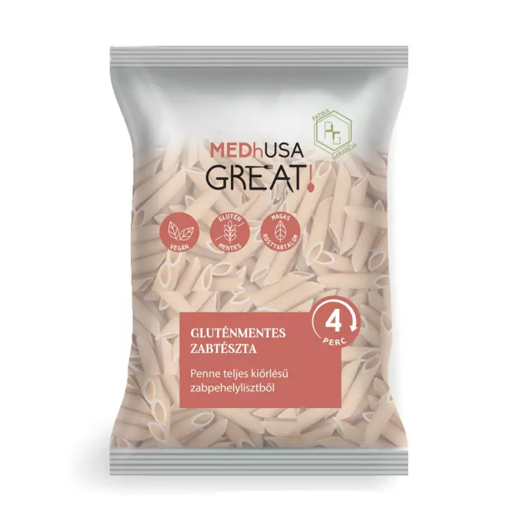 MEDhUSA Great! gluténmentes zabtészta penne 200g MEDhUSA Great! gluténmentes zabtészta penne 200g