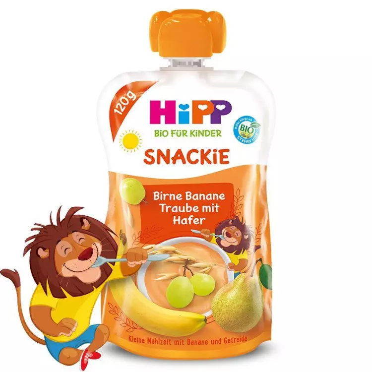 HiPP BIO Snackie körte-banán-szőlő zabbal 120g