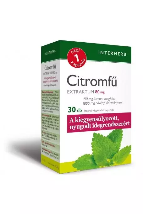 Interherb Napi1 Citromfű Extraktum kapszula 30x Interherb Napi1 Citromfű Extraktum kapszula 30x