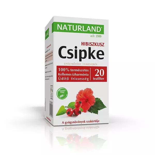 Csipke-hibiszkusz tea filteres NATURLAND 20x3g Csipke-hibiszkusz tea filteres NATURLAND 20x3g