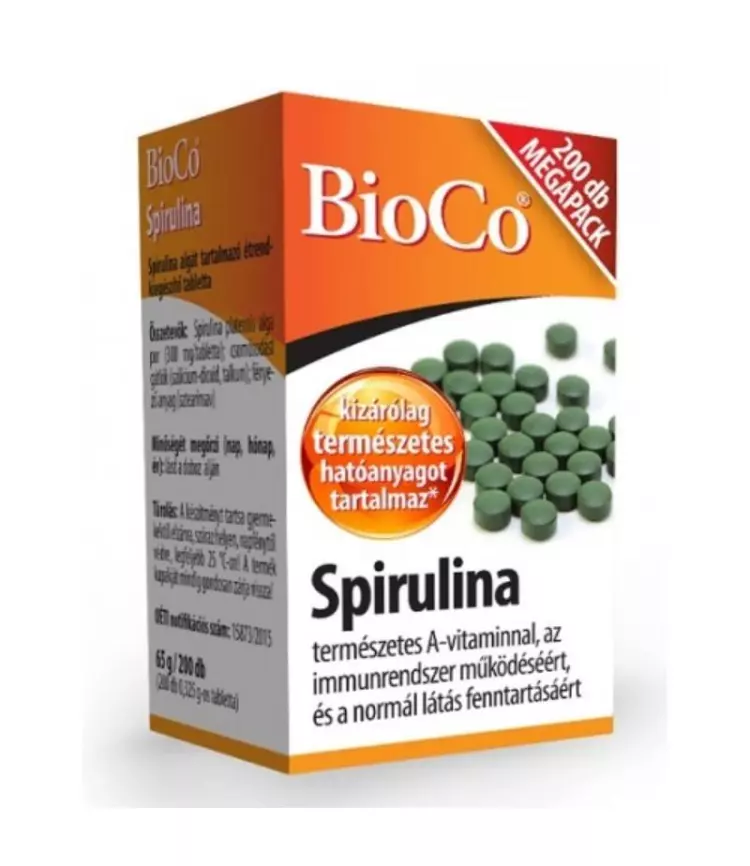 BioCo Spirulina tabletta megapack 200x BioCo Spirulina tabletta megapack 200x