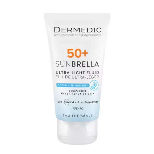 Dermedic Sunbrella Ultra Light SPF50+ fluid rosaceás bőrre 40ml