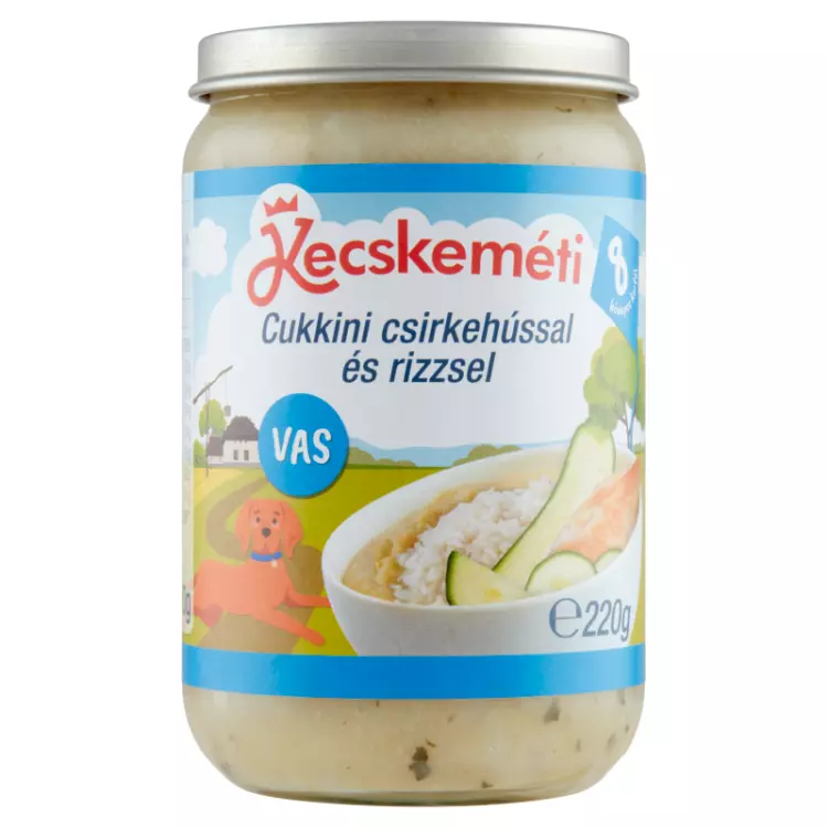 Kecskeméti cukkini csirkehússal és rizzsel 220g Kecskeméti cukkini csirkehússal és rizzsel 220g