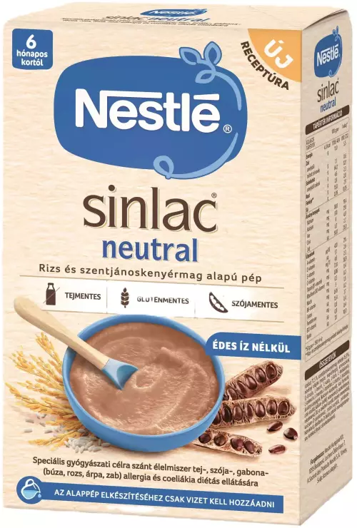 Sinlac Neutral rizs és szentjánoskenyérmag al. pép 650g