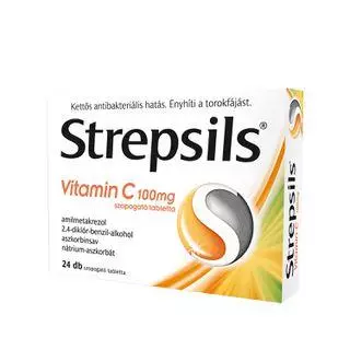 Strepsils Vitamin C 100 mg szopogató tabletta 24x Strepsils Vitamin C 100 mg szopogató tabletta 24x