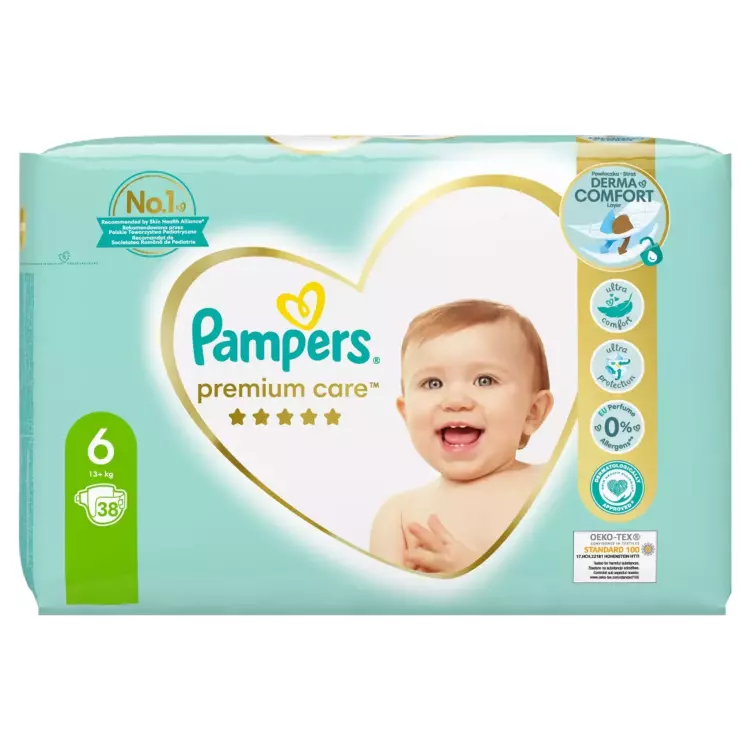Pampers Premium Care nadrágpelenka 6-os 13+ kg 38x Pampers Premium Care nadrágpelenka 6-os 13+ kg 38x