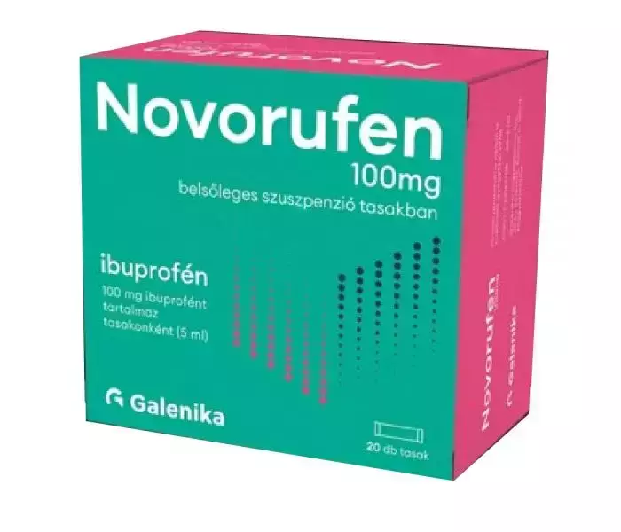 Novorufen 100 mg belsőleges szuszpenzió tasakban 20x5ml Novorufen 100 mg belsőleges szuszpenzió tasakban 20x5ml