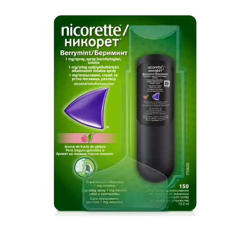 Nicorette Berrymint 1 mg/adag szájnyálk.alk.spray 1x