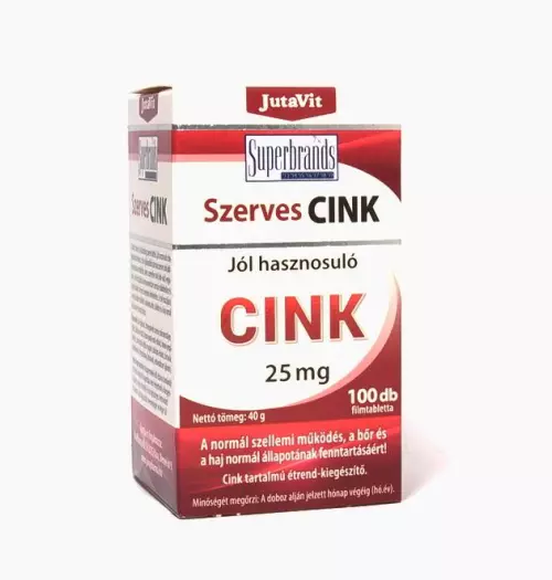 JutaVit Szerves Cink 25 mg tabletta 100x